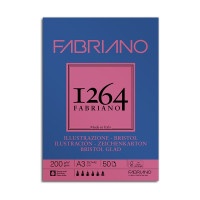FABRIANO - Bloc Bristol 1264 Illustration - A3 - 50 Feuilles - 200 g/m²