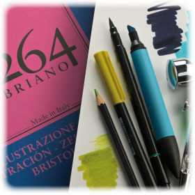 FABRIANO - Bloc Bristol 1264 Illustration - A3 - 50 Feuilles - 200 g/m²