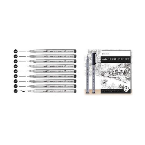 ROYMART - MICRO-FINE Technical Pens - Set of 9