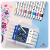 ROYMART - Feutres Acryliques PRIME Sans Amorçage - Pointe Moyenne - 12 Couleurs
