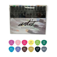 ROYMART - Feutres à Alcool ARTIST - Coffret 12 Couleurs de Base