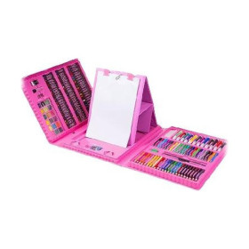 ROYMART - Mega Set Dessin Enfant avec Chevalet - 208 Pièces - Rose