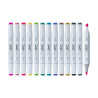 ROYMART - Feutres à Alcool ARTIST Professional Brush - 12 Couleurs