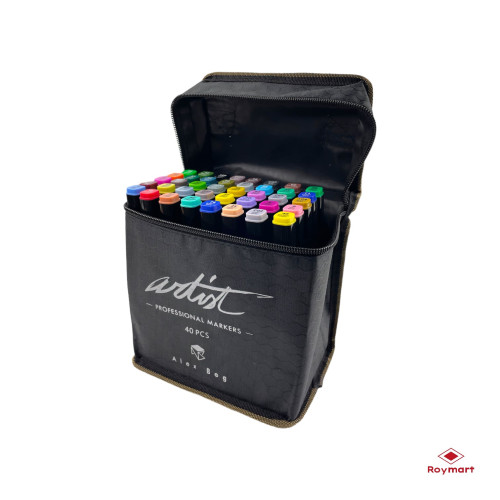 ROYMART - Feutres à Alcool ARTIST Professional Markers - 40 Couleurs