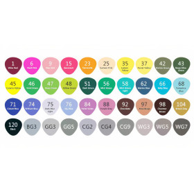 ROYMART - Feutres à Alcool ARTIST Professional Markers - 40 Couleurs