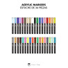ROYMART - Feutres Acryliques ARTIST - Pointe 4 mm - 36 Couleurs