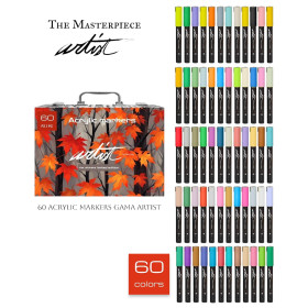 ROYMART - Feutres Acryliques ARTIST - Pointe 4 mm - 60 Couleurs