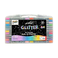 ROYMART - Glitter Dual Tip Markers - 2 in 1 - 48 Markers / 96 Colours