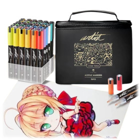 ROYMART - Feutres Acryliques ARTIST - Pointe 4 mm - 36 Couleurs