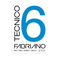 FABRIANO - Bloc Dessin Technique Tecnico 6 - 50x70 cm - 20 Feuilles - 220 g/m²