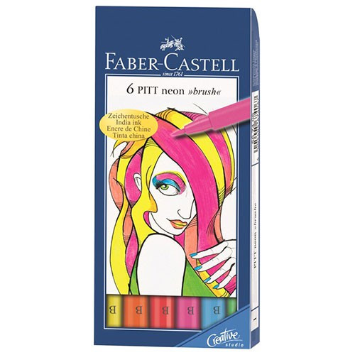 Faber Castell Neon Markers, Set of 6