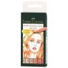 Faber-Castell - Wallet of 6 PITT® Artist Pens - "Brush" - Skin