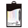 Graph'IT Marker - 12 Marqueurs à Alcool Double Pointe - SOFT COLORS - 12 Couleurs Pastel
