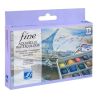 Lefranc & Bourgeois - Watercolour - Fine - Plastic Box - 12 Half Pans