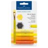 Faber-Castell - Gelatos - Blister de 4 Craies Gelatos - Aquarellables - Pack "Jaune"