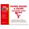 Clairefontaine - Grained Drawing Paper - Etival Color - Envelope of 12 Sheets - 160 gsm - 24 x 32 cm