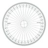 GRAPHOPLEX - Full Circular Protractors - In Degrees - 20cm