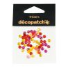 Décopatch - Trésors - Sachet de 60 Cabochons - 0,5cm - "Jaune / Orange"