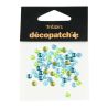 Décopatch - Trésors - Sachet de 60 Cabochons - 0,5cm - "Bleu / Vert"