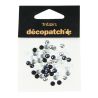 Décopatch - Trésors - Bag of 60 Cabochons - 0,5cm - "Black / White"