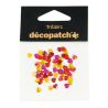 Décopatch - Trésors - Sachet de 60 Coeurs - 0,5cm - "Jaune / Orange"