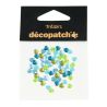 Décopatch - Trésors - Bag of 60 Hearts - 0,5cm - "Blue / Green"