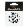 Décopatch - Trésors - Sachet de 60 Coeurs - 0,5cm - "Noir / Blanc"