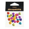 Décopatch - Trésors - Bag of 24 Hearts - 1cm - "Flashy"