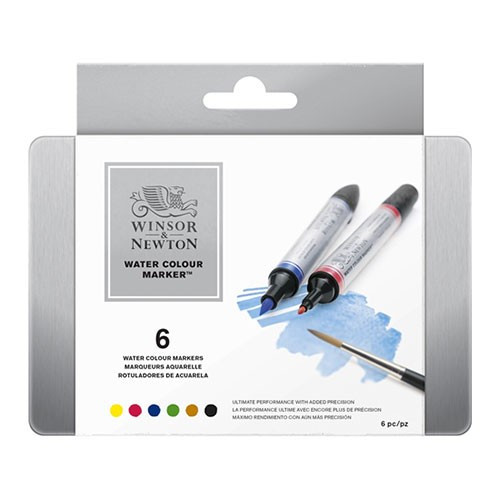 Winsor & Newton - Water Colour Markers - Marqueurs Aquarelle - Set de 6