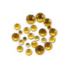 MEYCO - Box of About 300 Acrylic Rhinestones - 2 to 4 mm - 'Amber'