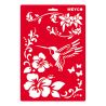 MEYCO - Pochoir - 20 x 31 cm - 66045 - Colibri & Fleurs