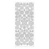 MEYCO - Stickers Décoratifs - Taille de la Feuille 10 x 23cm - Fleurs - Argent