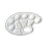 LUKAS - Plastic Palette with 6 Circular Wells - Oval - 18 x 25cm