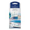 Faber-Castell - Étui de 4 Feutres Pitt Artist Pen - Calligraphy Lettering - Bleu