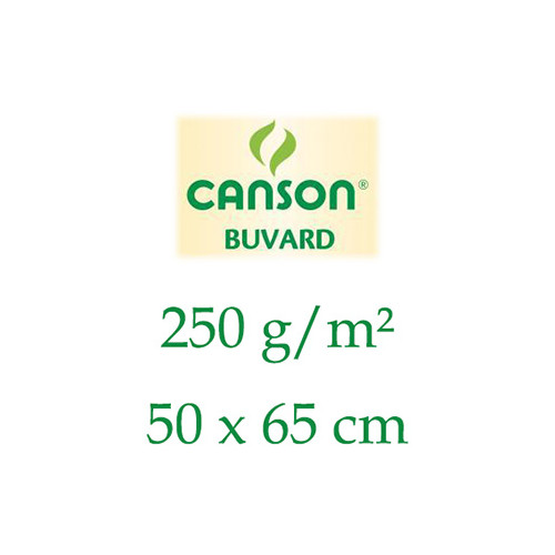 Canson® - Papier Buvard - Grain Léger - Feuille de 50 x 65cm - 250 g/m²