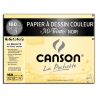 Canson® - Mi-Teintes® NOIR - Pochette de 12 Feuilles - 160 g/m² - 24 x 32 cm