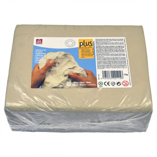 SIO-2 - Argile PLUS - Pâte Autodurcissante - 5kg - Blanc