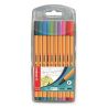 STABILO - Point 88 - Stylo-Feutres Fins - 0.4MM - Lot de 10 - Coloris "Fun"