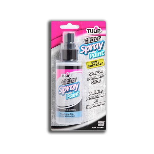 TULIP - Fabric Spray - Paillettes en Spray pour Tissus - 4OZ - Sparkling  Star (Argent Scintillant)