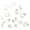 Cernit - Set of 15 Metal Cutters - Hearts, Flowers & Drops - From 1 to 5cm