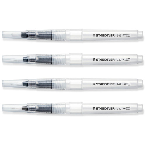 STAEDTLER - Lot de 4 Pinceaux à Réservoir d'Eau