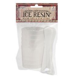 ICE RESIN MIXING CUPS & STIR STICKS, 5 EA