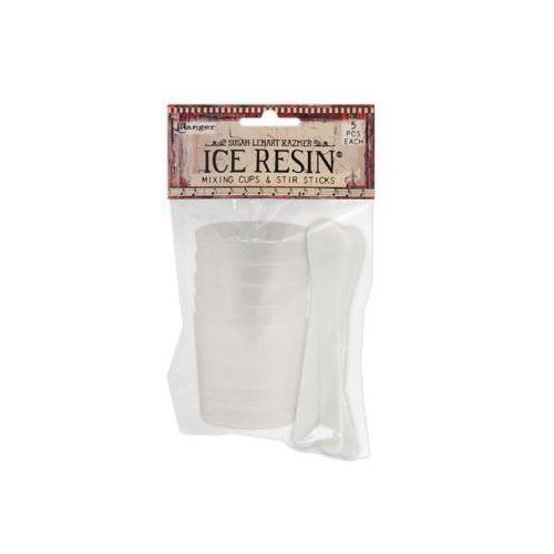 ICE RESIN MIXING CUPS & STIR STICKS, 5 EA
