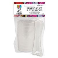 DWM MIXING CUPS & STIR STICKS, 5 EACH