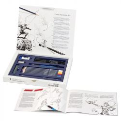 Faber-Castell - Comic - Kit Apprentissage Set pour illustration BD, 15 piéces