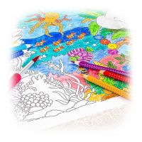 Rouleau de Coloriage - Modèle 1 Banner roll Jungle & sea world, self-adhesive