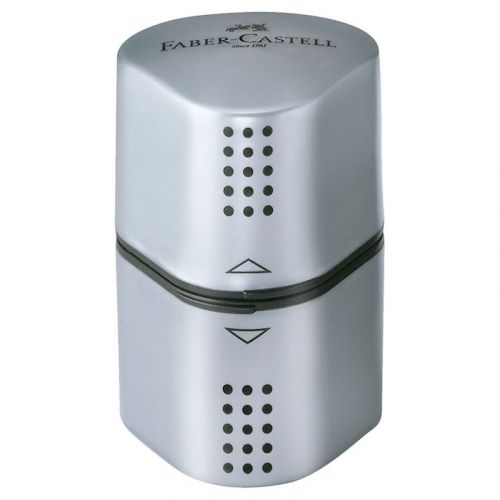 Faber-Castell - Trio - Argent - Taille Crayon - Grip 2001 trio sharpening box, silver