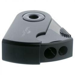 Faber-Castell - 2 Trous - Noir - Taille-Crayon - Sleeve twin sharpening box, black