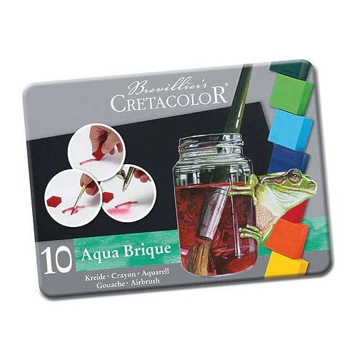 CRETACOLOR - Aqua Brique - Metal Tin of 10 Colours
