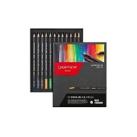 CARAN D'ACHE - Museum Aquarelle - Crayons Aquarellables - 20 Couleurs - Marine